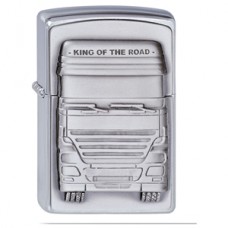 ZIPPO BRUSHED CHROME KING OF THE ROAD LIGHTER